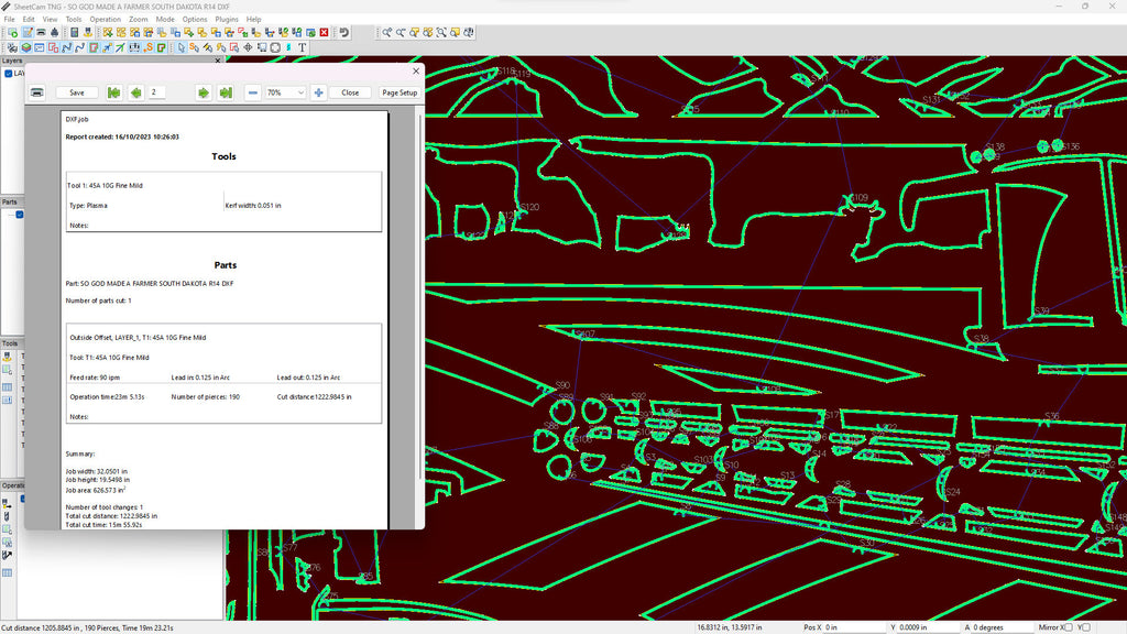 South Dakota Rectangle Farm Scene Sign, No Lettering vector paths in design software (photo 5)