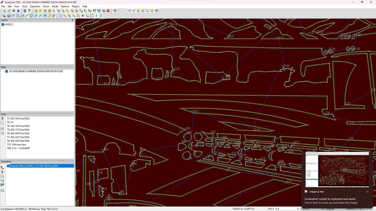 South Dakota Rectangle Farm Scene Sign, No Lettering vector paths in design software (photo 4)