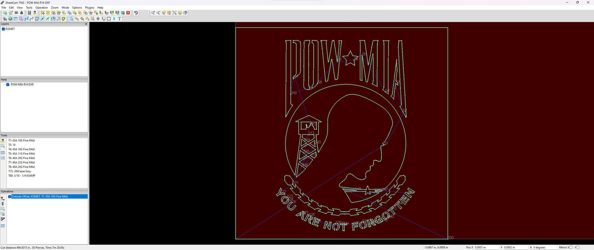 POW MIA Sign vector paths in design software (photo 8)