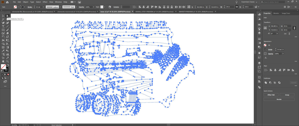 Iowa Corn So God Made a Farmer Sign vector paths in design software (photo 5)