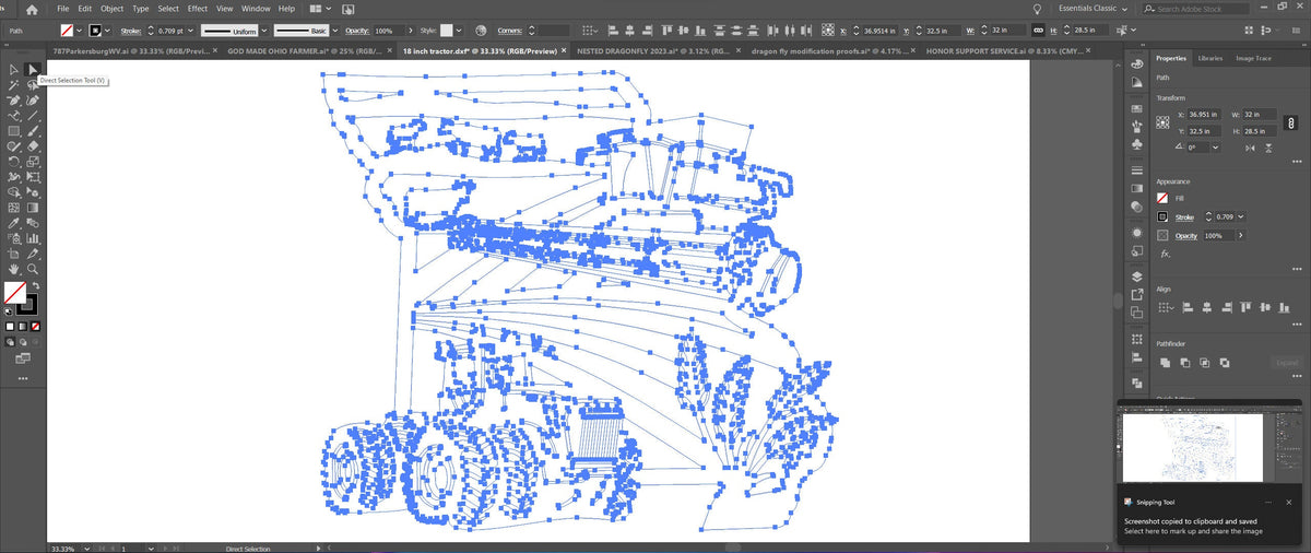 Missouri Farm Scene Sign, No Lettering vector paths in design software (photo 6)