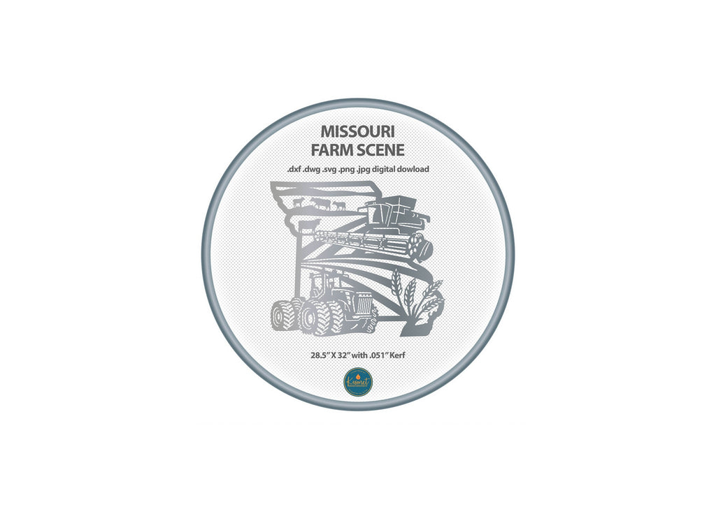 Missouri Farm Scene Sign, No Lettering DXF/SVG design preview with file details