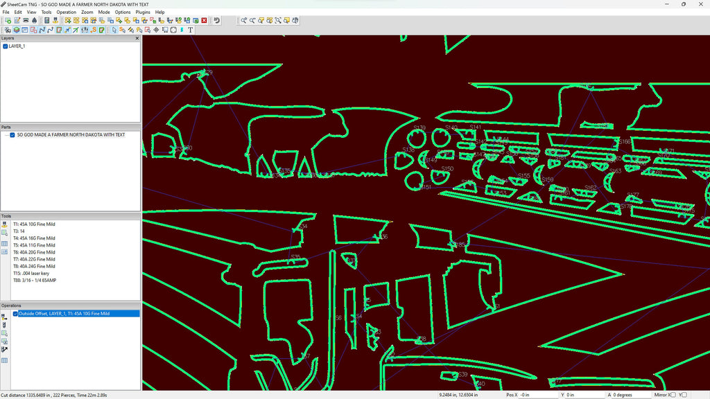 North Dakota So God Made a Farmer Sign vector paths in design software (photo 4)
