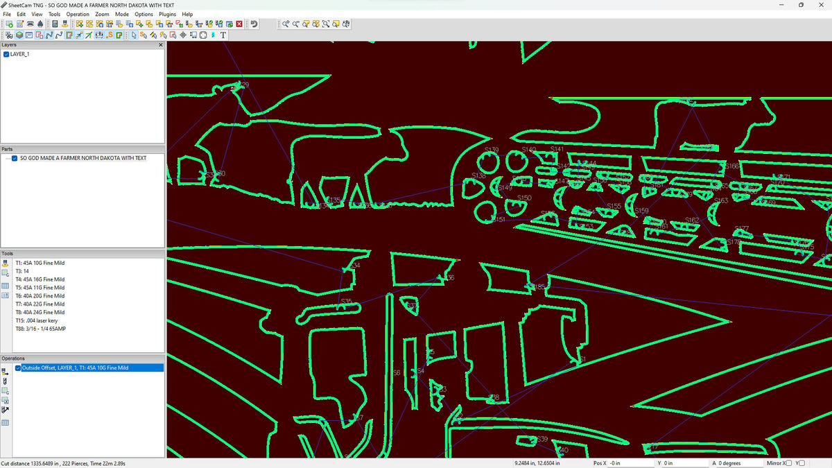 North Dakota So God Made a Farmer Sign vector paths in design software (photo 4)
