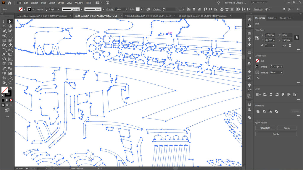 North Dakota So God Made a Farmer Sign vector paths in design software (photo 6)