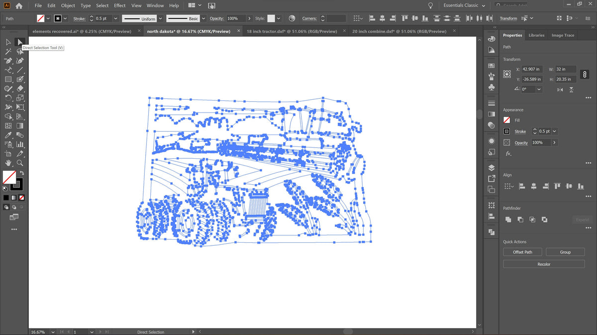 North Dakota Farm Scene Sign, No Lettering vector paths in design software (photo 5)