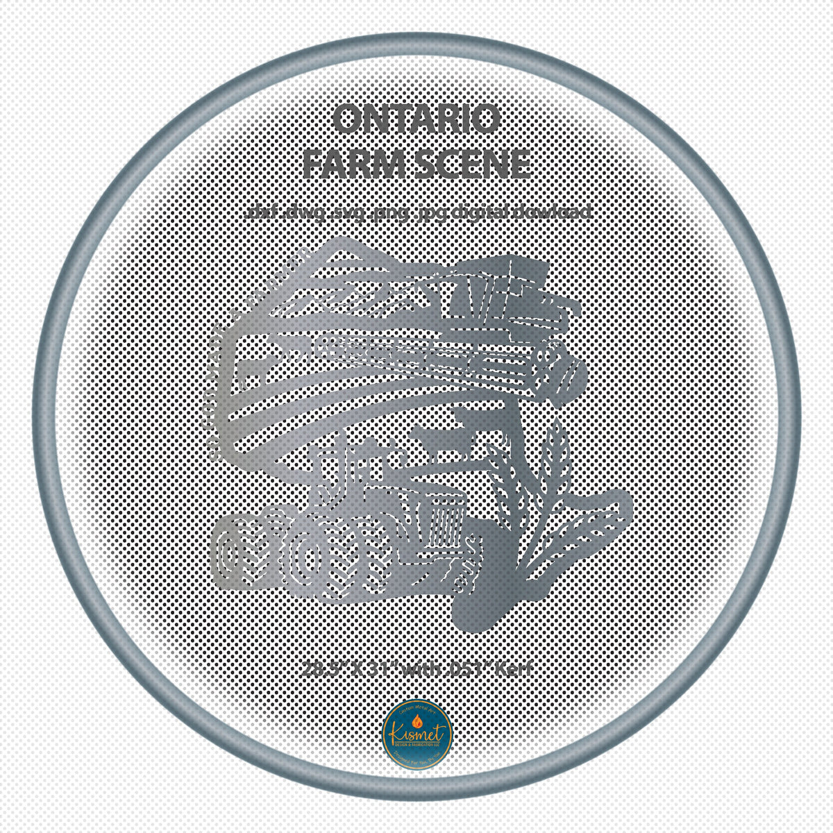 Ontario Wheat So God Made a Farmer Sign DXF/SVG design preview with file details (photo 2)
