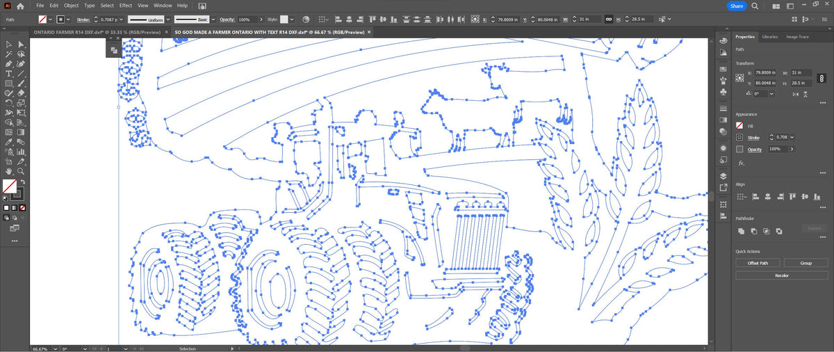 Ontario Wheat So God Made a Farmer Sign vector paths in design software (photo 7)