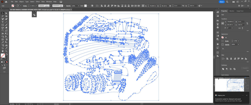 Ontario Corn So God Made a Farmer Sign vector paths in design software (photo 4)