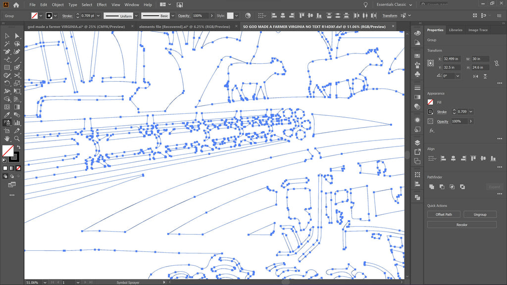 Virginia Farm Scene Sign, No Lettering vector paths in design software (photo 5)