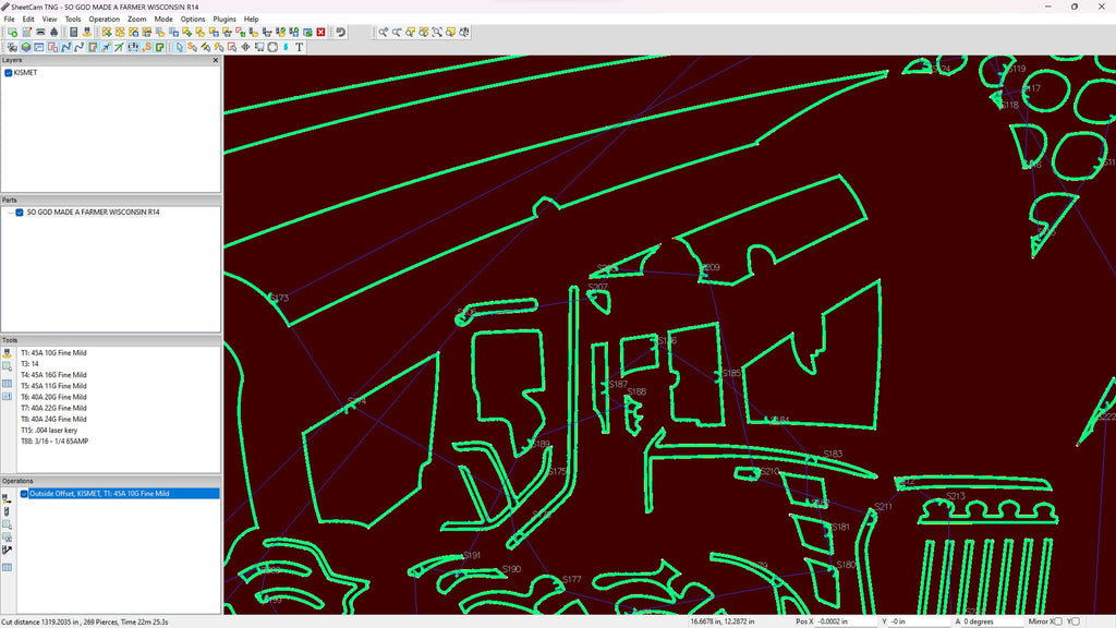 Wisconsin Farm Scene Sign, No Lettering vector paths in design software