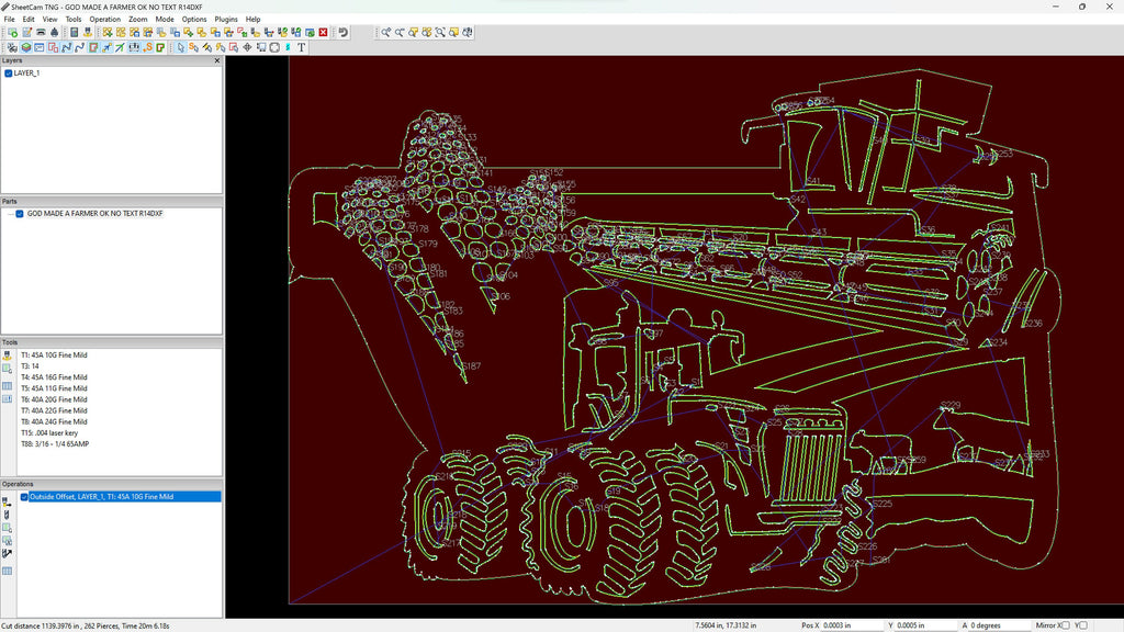 Oklahoma Farm Scene Sign, No Lettering vector paths in design software