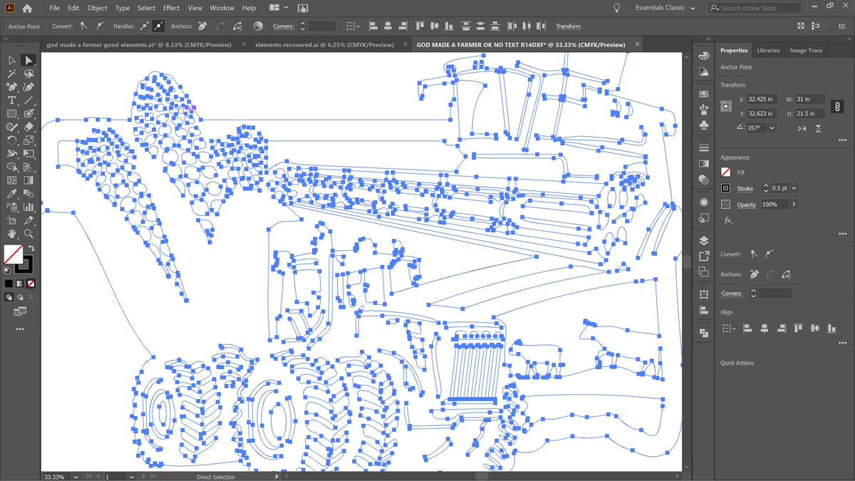 Oklahoma Farm Scene Sign, No Lettering vector paths in design software (photo 4)