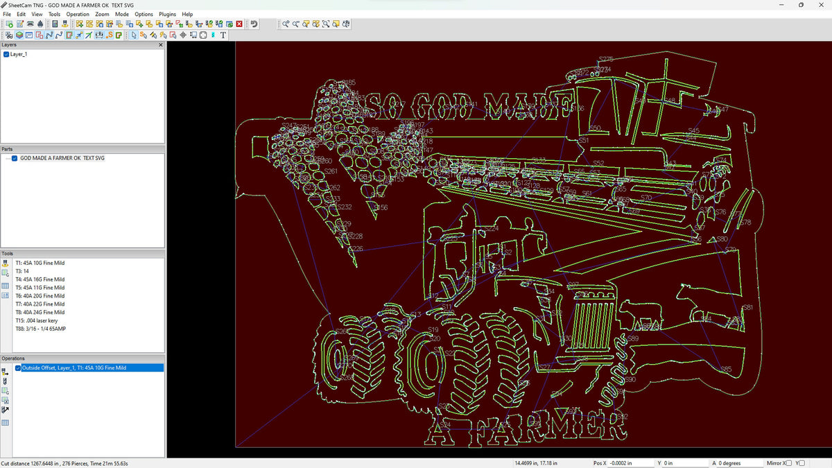 Oklahoma So God Made a Farmer Sign vector paths in design software (photo 4)