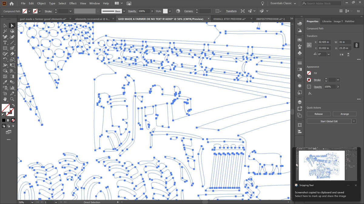 Oklahoma So God Made a Farmer Sign vector paths in design software (photo 5)