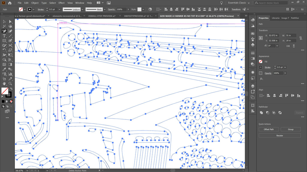 Kansas So God Made a Farmer Sign vector paths in design software (photo 8)
