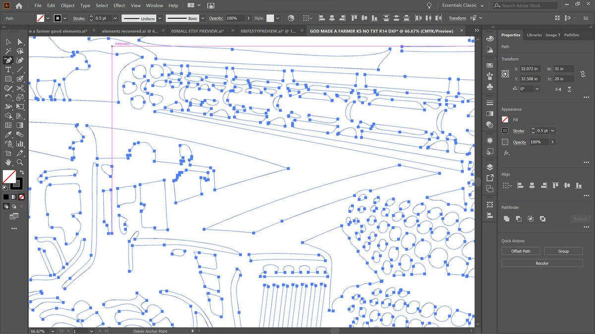 Kansas So God Made a Farmer Sign vector paths in design software (photo 8)