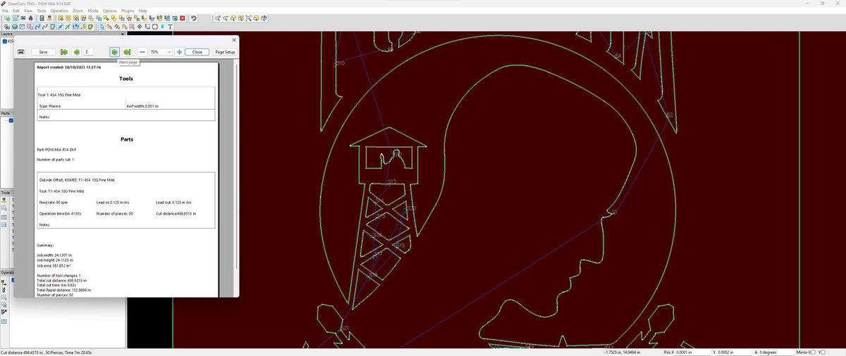 POW MIA Sign vector paths in design software (photo 4)