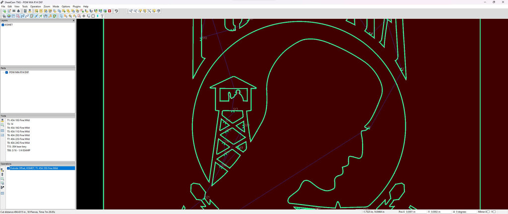 POW MIA Sign vector paths in design software (photo 5)