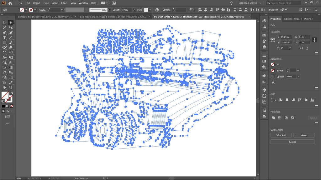 Tennessee So God Made a Farmer Sign vector paths in design software (photo 5)