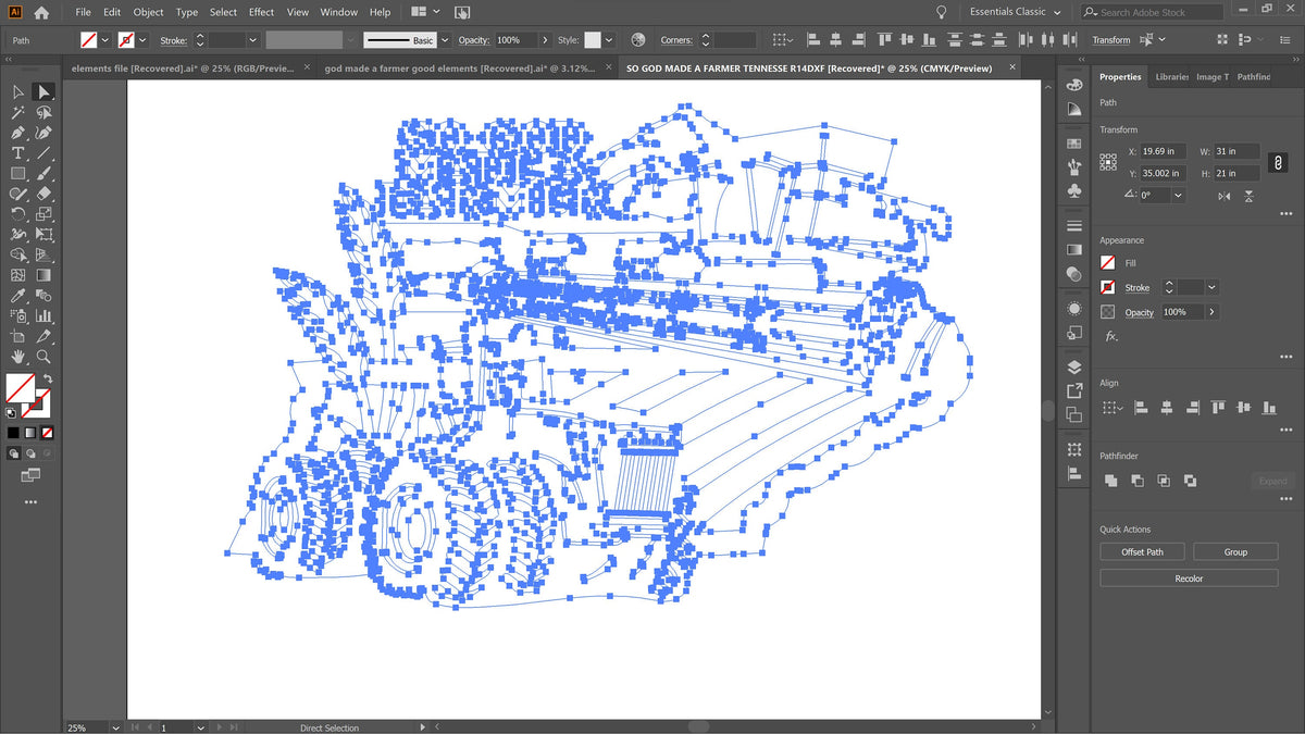 Tennessee So God Made a Farmer Sign vector paths in design software (photo 5)