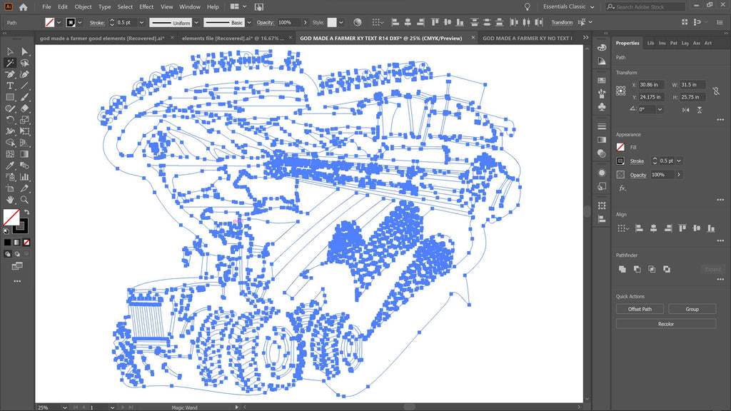 South Carolina So God Made a Farmer Sign vector paths in design software (photo 7)