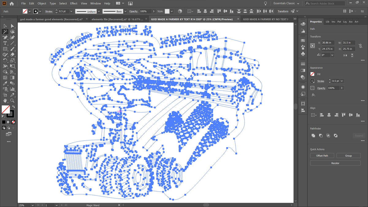 South Carolina So God Made a Farmer Sign vector paths in design software (photo 7)