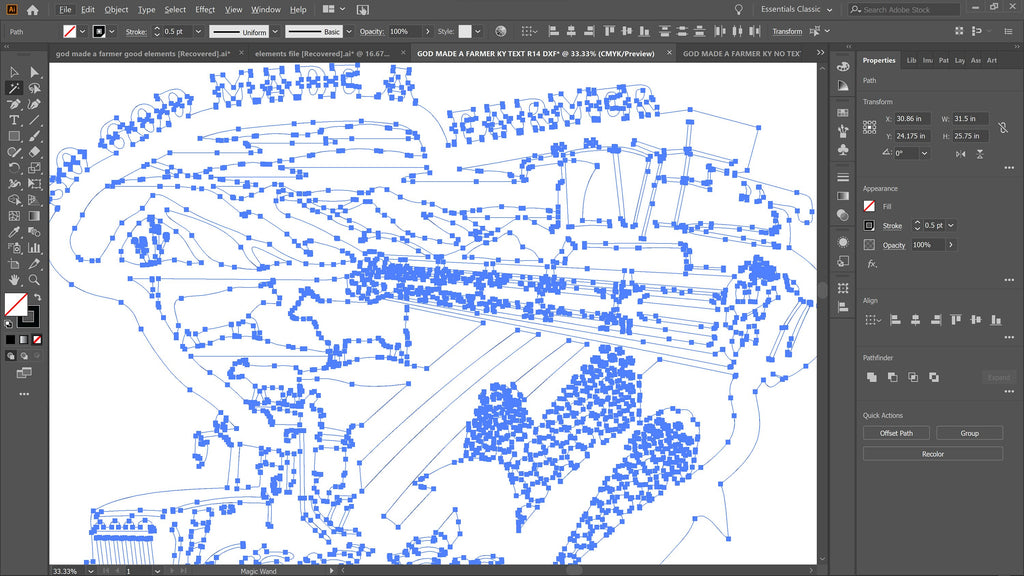 South Carolina So God Made a Farmer Sign vector paths in design software (photo 8)