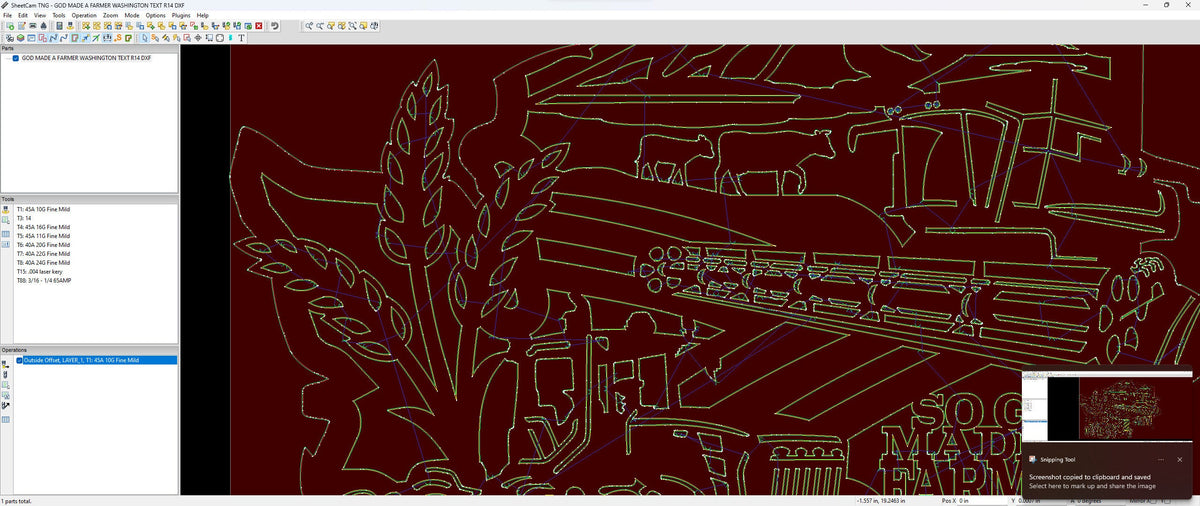 Washington Farm Scene Sign, No Lettering vector paths in design software (photo 6)