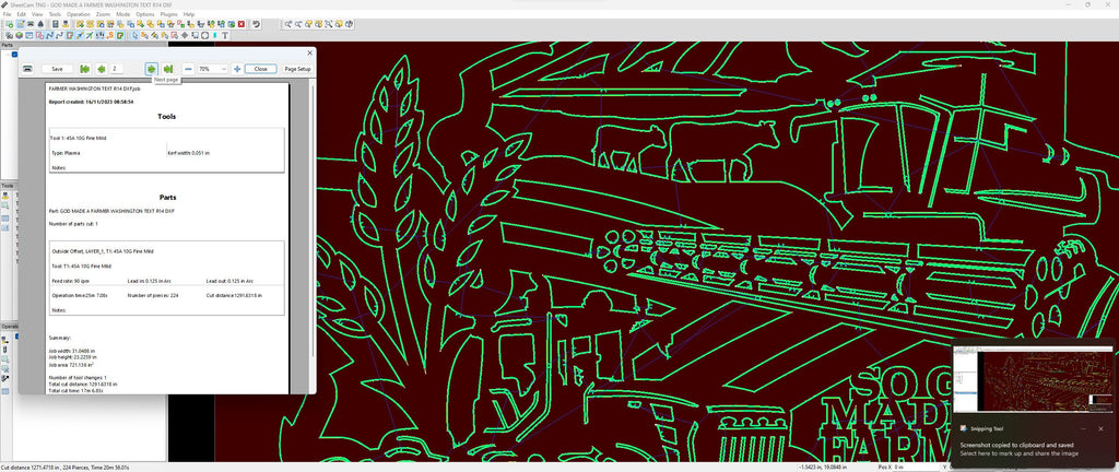 Washington Farm Scene Sign, No Lettering vector paths in design software (photo 7)