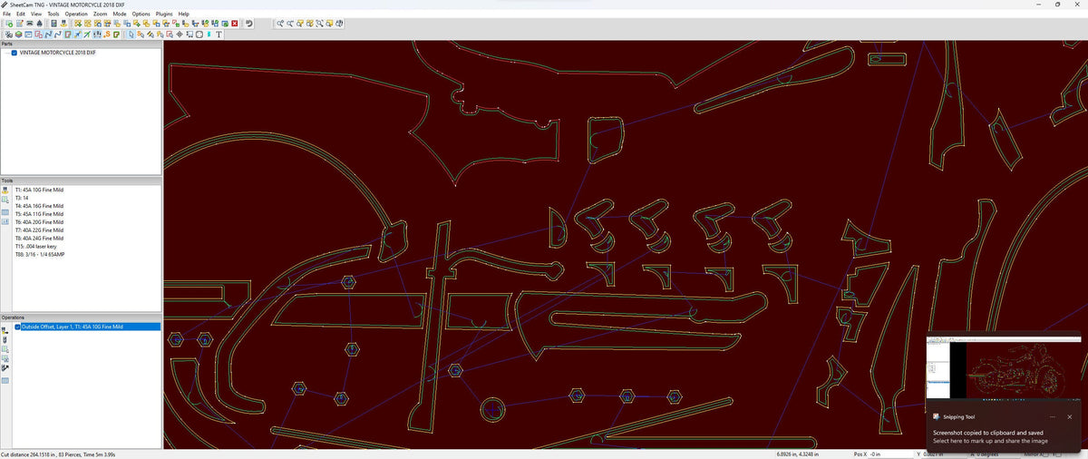 Vintage Motorcycle vector paths in design software (photo 4)