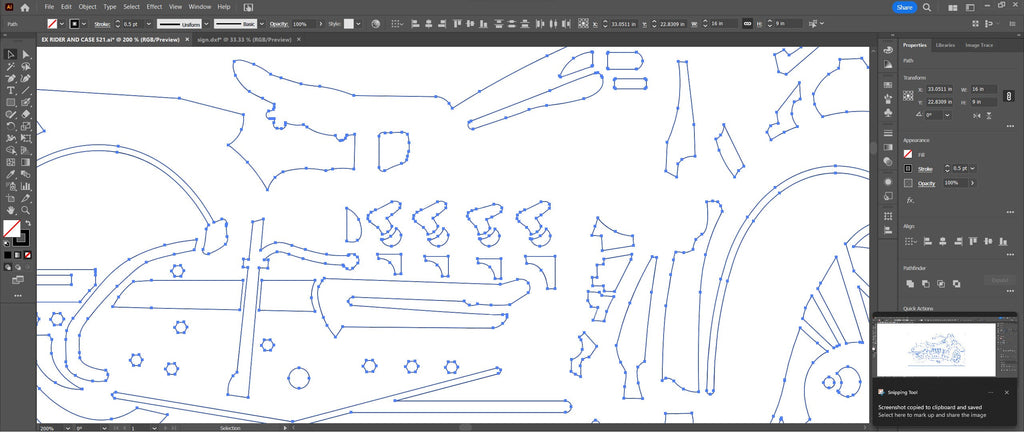Vintage Motorcycle vector paths in design software (photo 8)