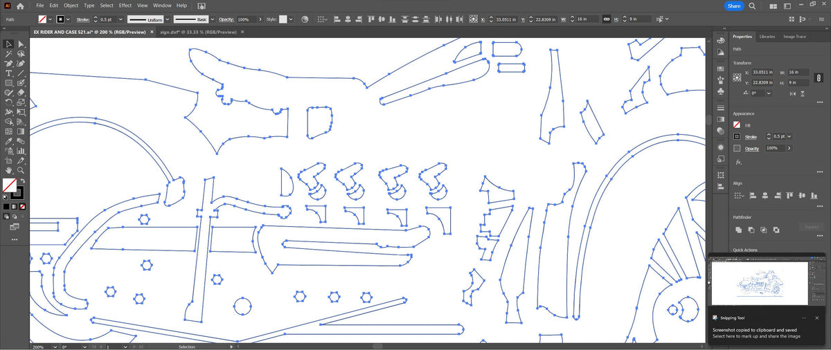 Vintage Motorcycle vector paths in design software (photo 8)
