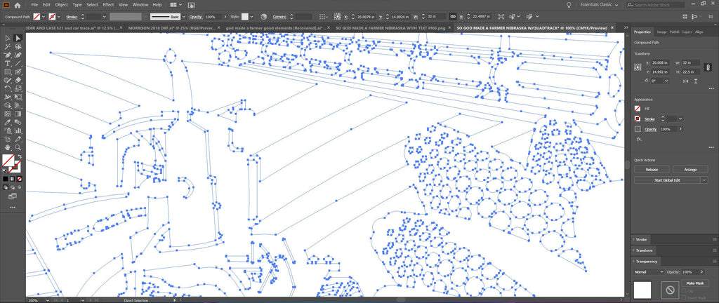 Nebraska Farm Scene Sign, No Lettering vector paths in design software (photo 5)