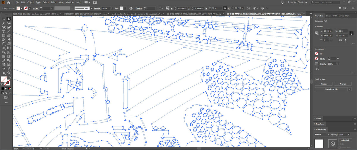 Nebraska Farm Scene Sign, No Lettering vector paths in design software (photo 5)