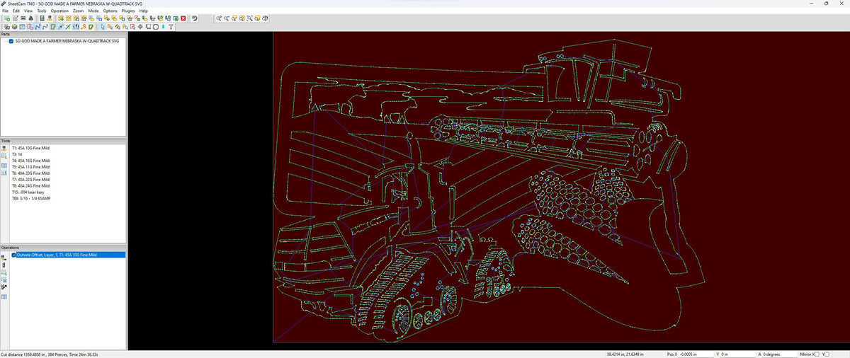 Nebraska Farm Scene Sign, No Lettering vector paths in design software (photo 6)