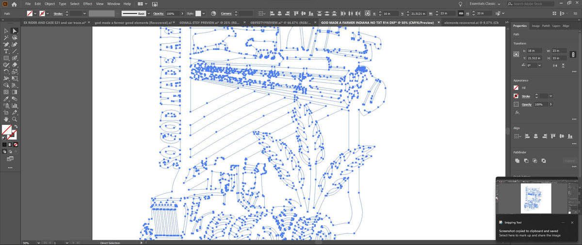 Indiana So God Made a Farmer Sign vector paths in design software (photo 6)