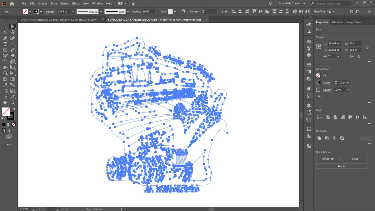 Wisconsin So God Made a Farmer Sign vector paths in design software (photo 5)