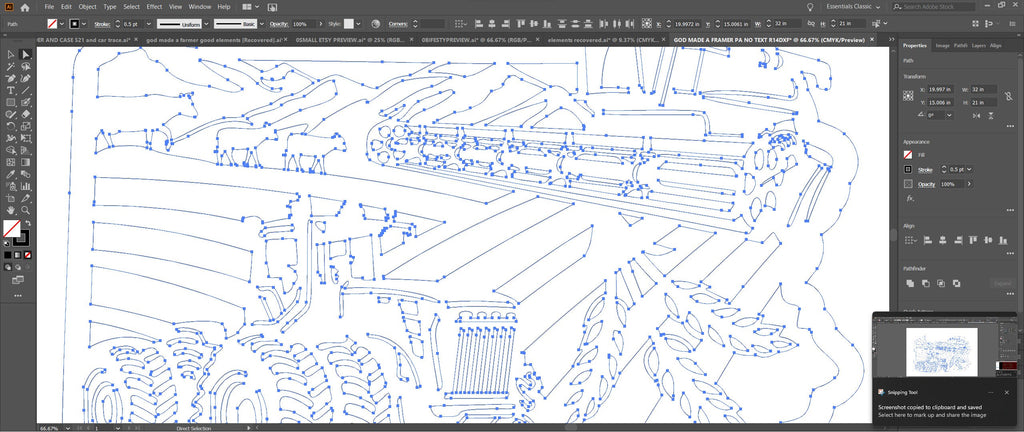Pennsylvania Farm Scene Sign, No Lettering vector paths in design software (photo 7)