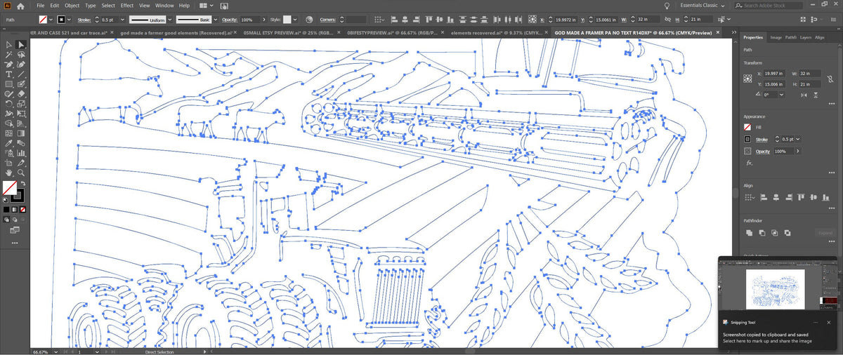 Pennsylvania Farm Scene Sign, No Lettering vector paths in design software (photo 7)