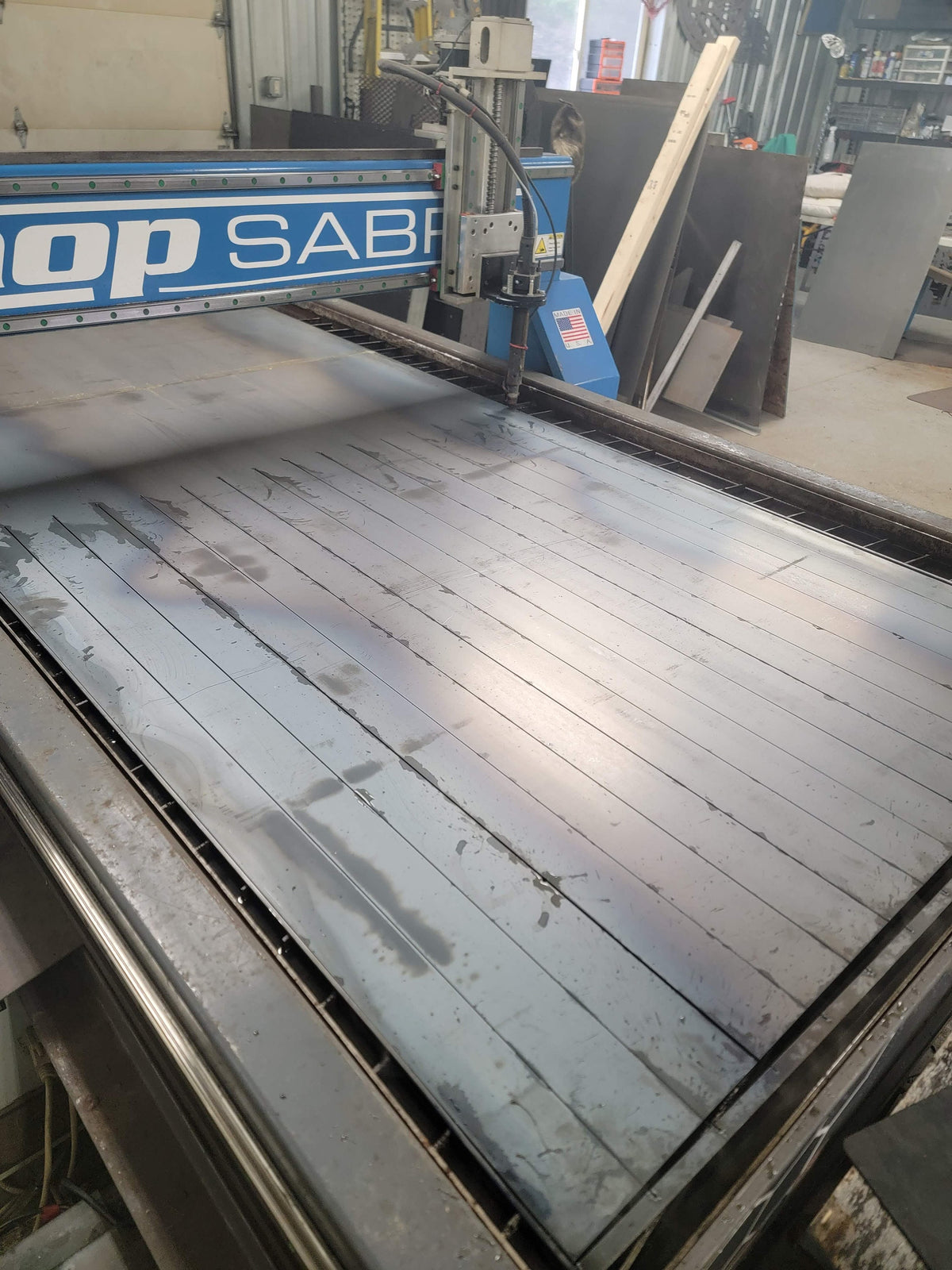 16 Plasma Table Cutting Slats 52 × 3 finished metal example