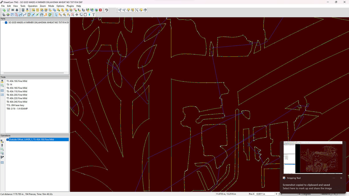 Oklahoma Wheat Farm Scene Sign, No Lettering vector paths in design software (photo 5)