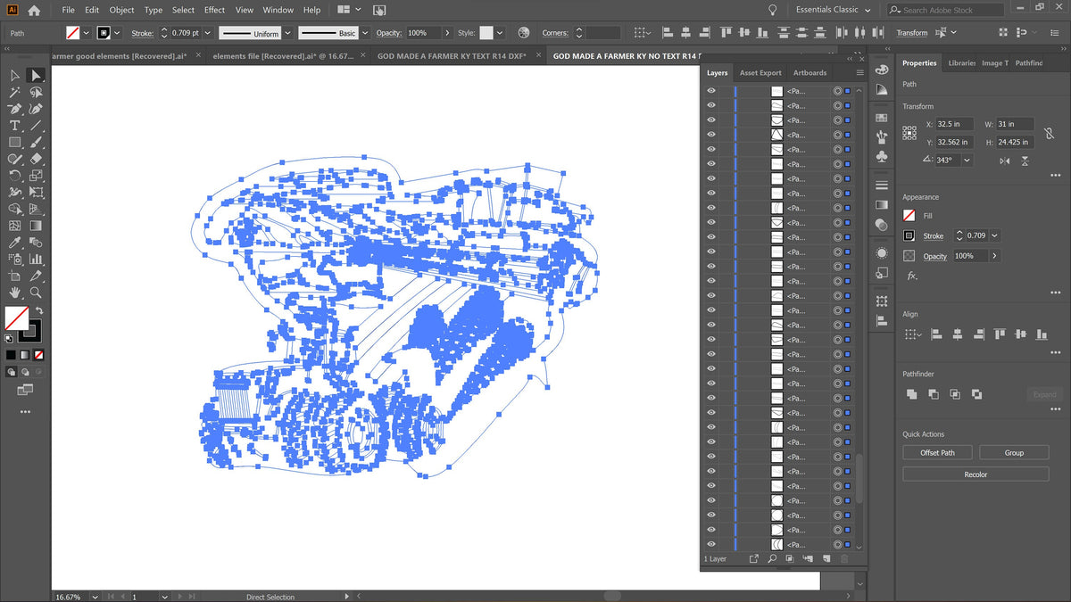 Kentucky Farm Scene Sign, No Lettering vector paths in design software (photo 5)