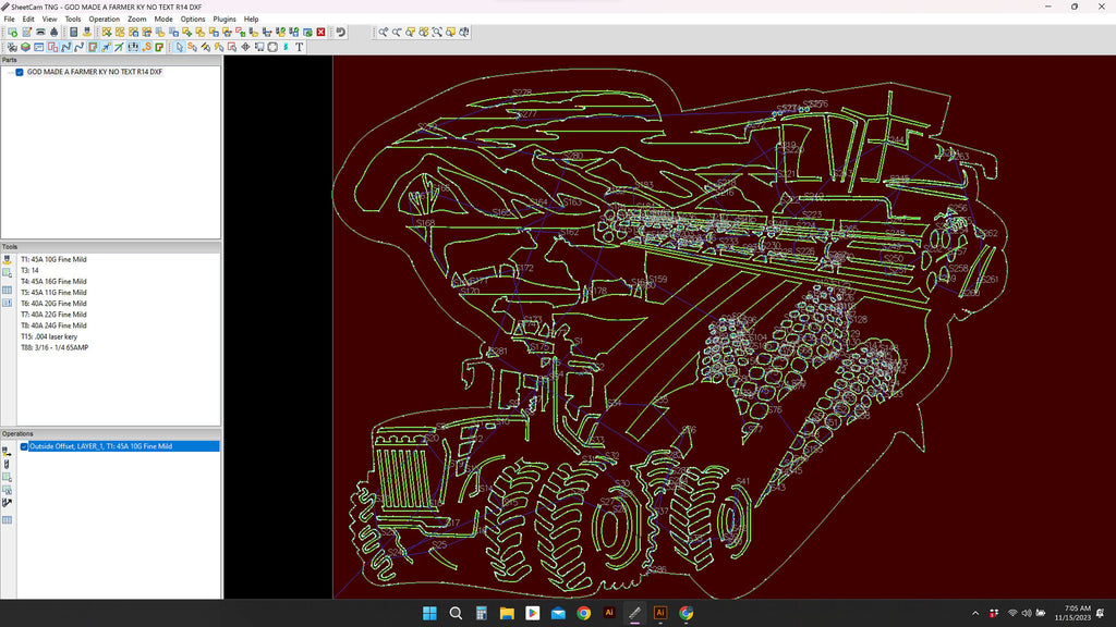 Kentucky Farm Scene Sign, No Lettering vector paths in design software (photo 8)