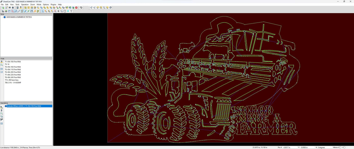 Kentucky So God Made a Farmer Sign vector paths in design software (photo 5)