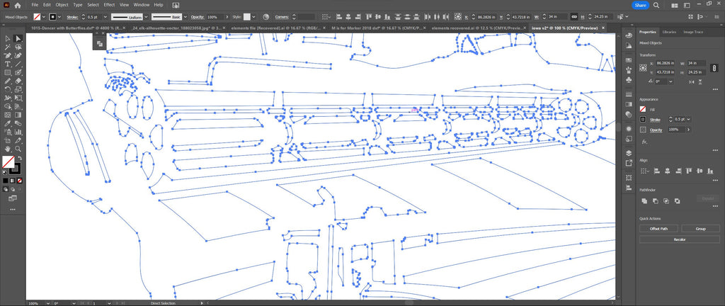 Iowa Corn Farm Scene Sign, No Lettering vector paths in design software (photo 5)