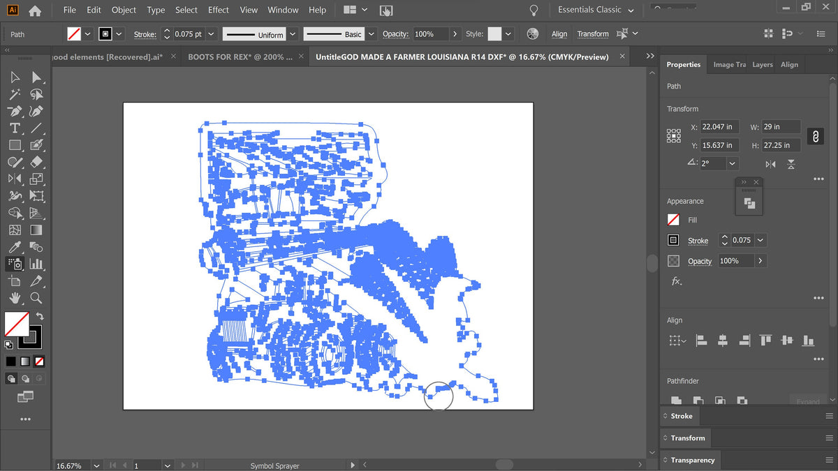 Louisiana Farm Scene Sign, No Lettering vector paths in design software