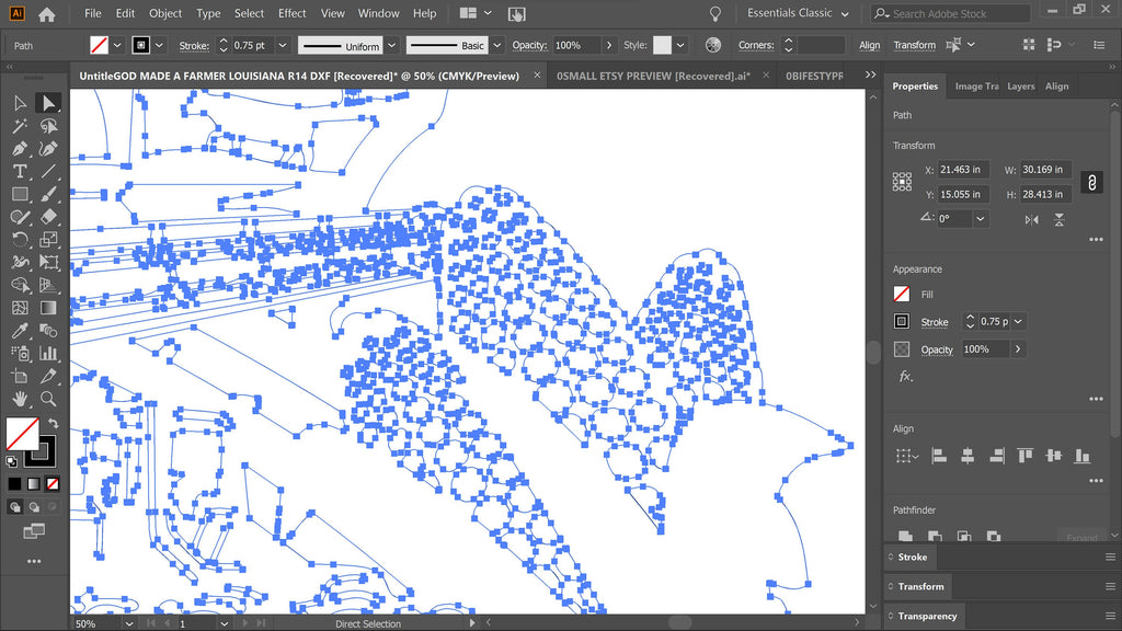 Louisiana So God Made a Farmer Sign vector paths in design software (photo 4)