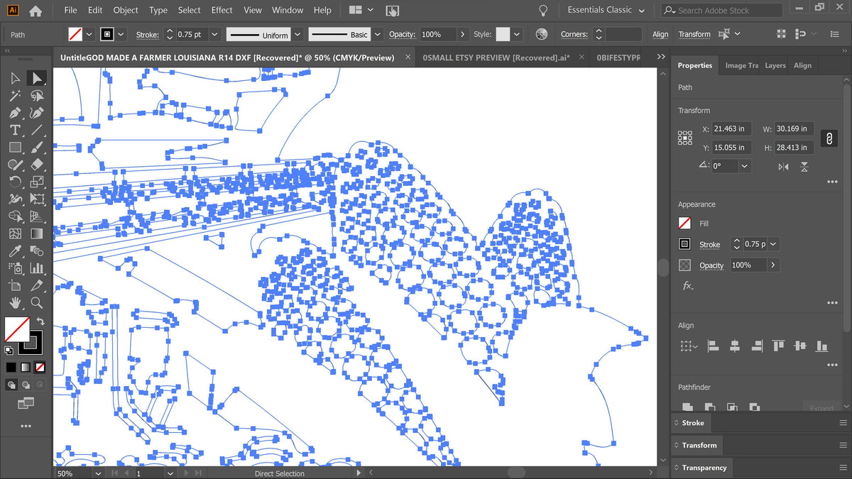 Louisiana So God Made a Farmer Sign vector paths in design software (photo 4)