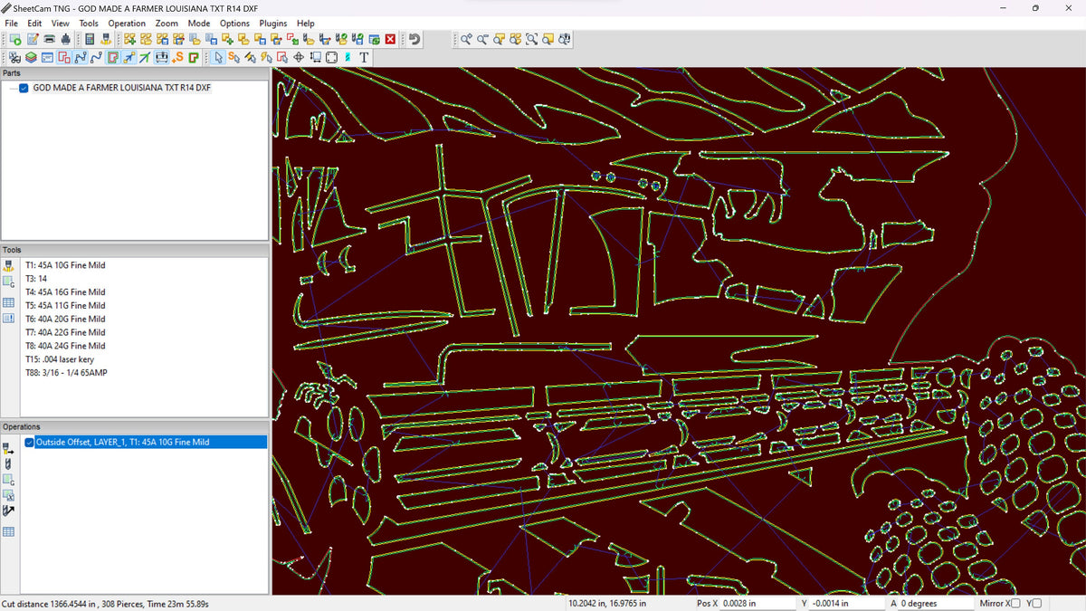 Louisiana So God Made a Farmer Sign vector paths in design software (photo 9)